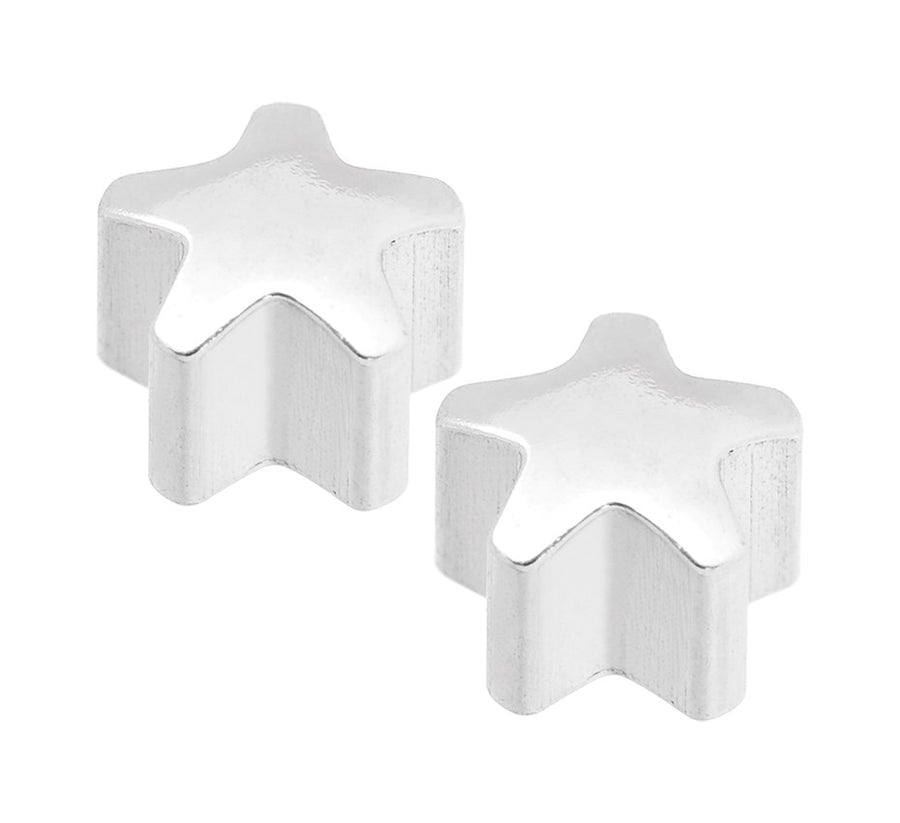 Stalen schietknopjes met ster 4 mm