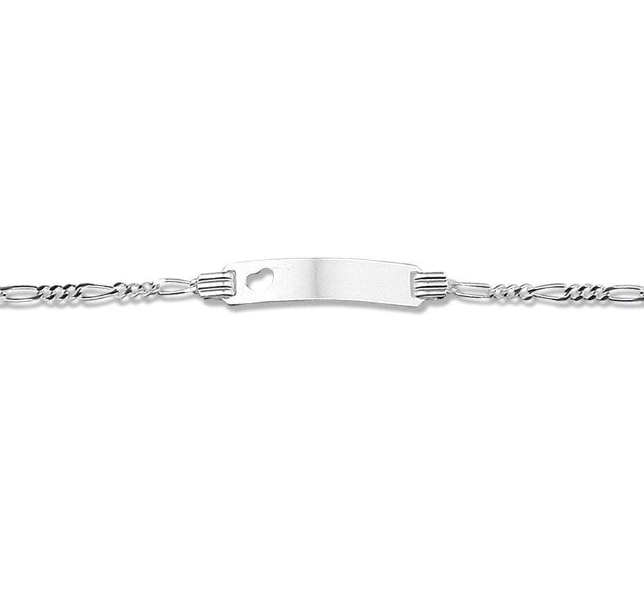 Zilveren graveerarmband hartje 4,8 mm – 13 tot 15 cm