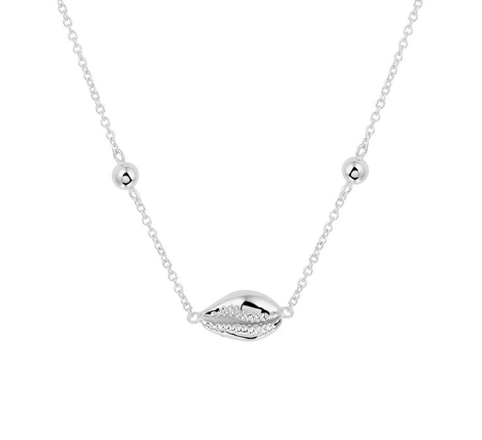 Ketting collier schelp 41 - 43 - 45 cm zilver verguld (geel) of zilver gerhodineerd