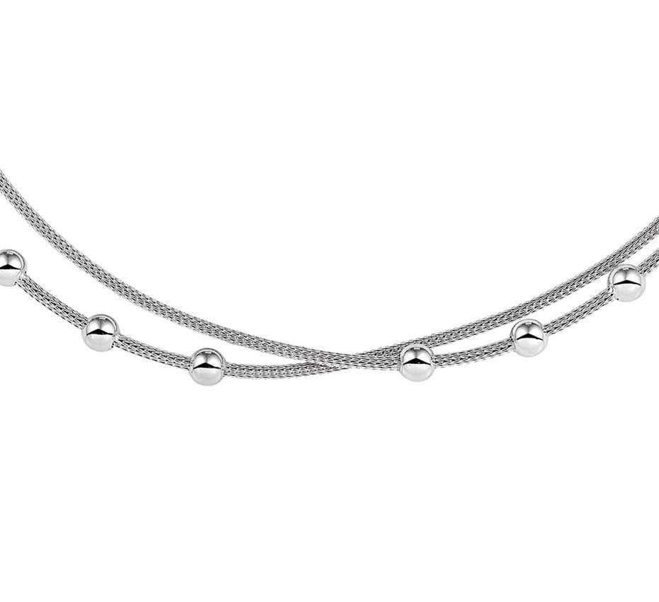 Zilveren ketting met bolletjes – 42 cm