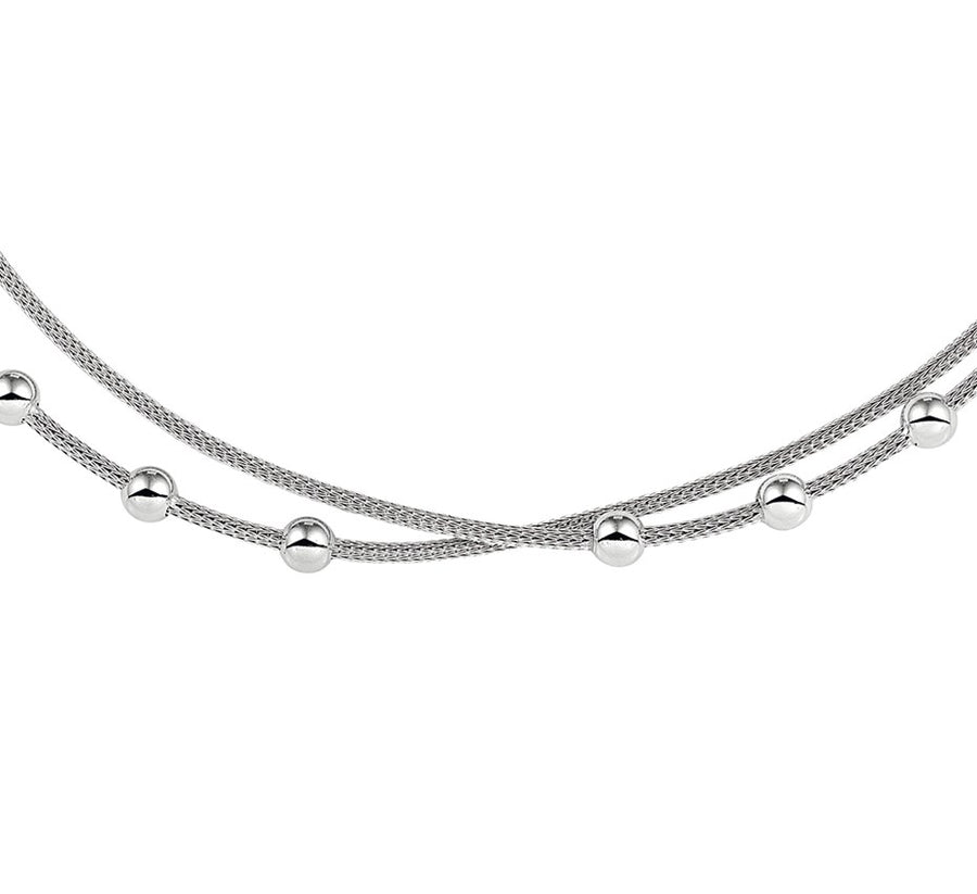Zilveren ketting met bolletjes – 42 cm