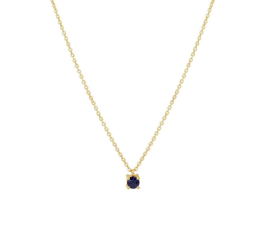Gouden ketting met saffier – 14 karaat