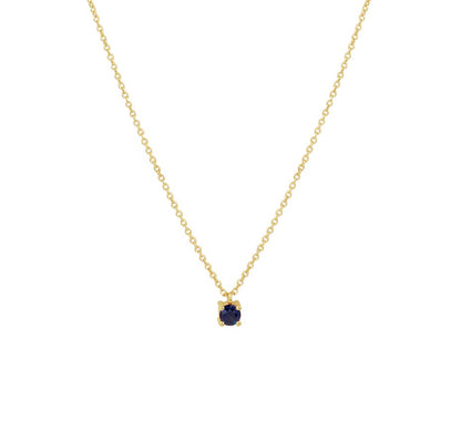 Gouden ketting met saffier – 14 karaat