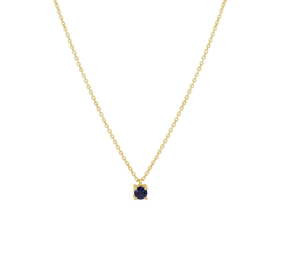 Gouden ketting met saffier – 14 karaat