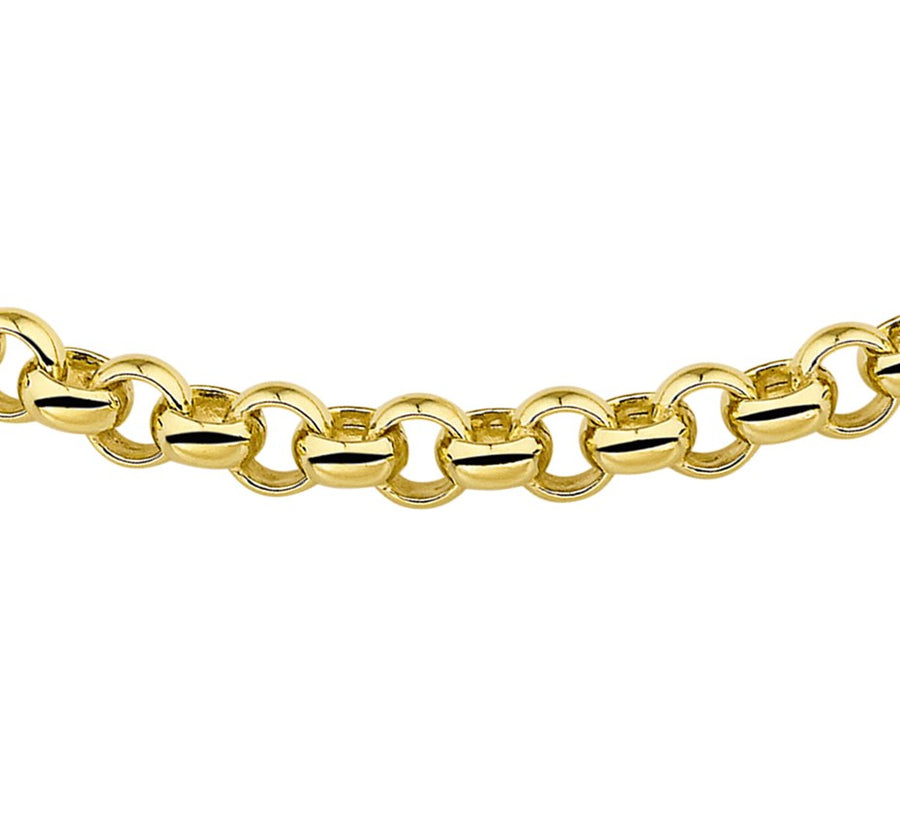 Gouden jasseron ketting 8 mm met zilveren kern