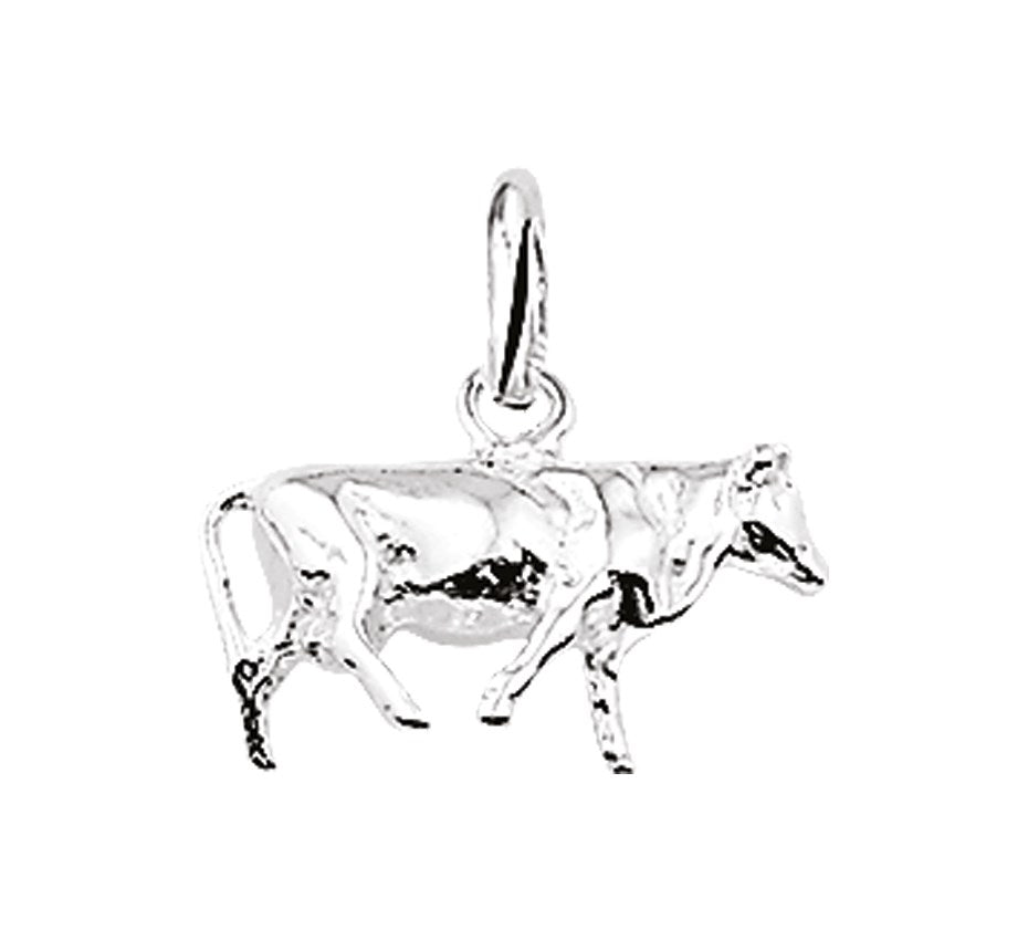 Zilveren hanger koe