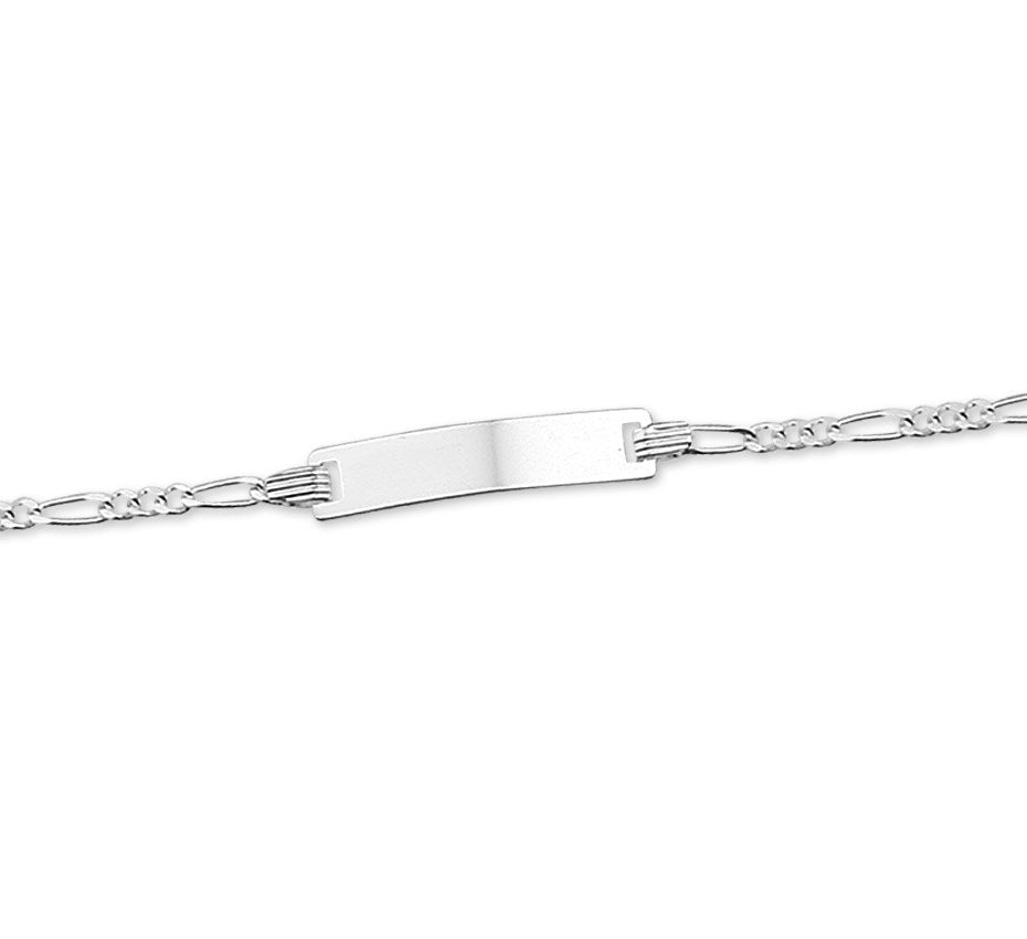 Zilveren graveerarmband kind figaro 4,2 mm