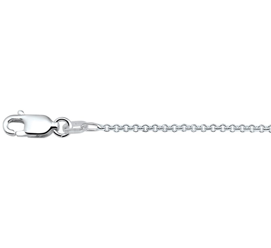 Zilveren ronde ankerketting 1,5 mm – 60 cm