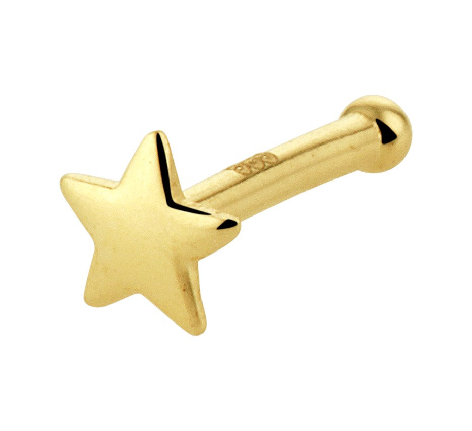 Gouden neusknopje ster – 14 karaat