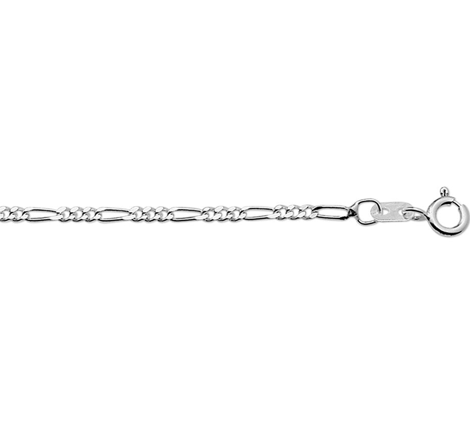 Zilveren figaroketting 2,2 mm – 50 cm