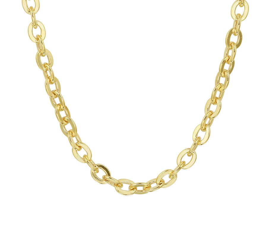 Gouden ankerketting 5 mm met zilveren kern
