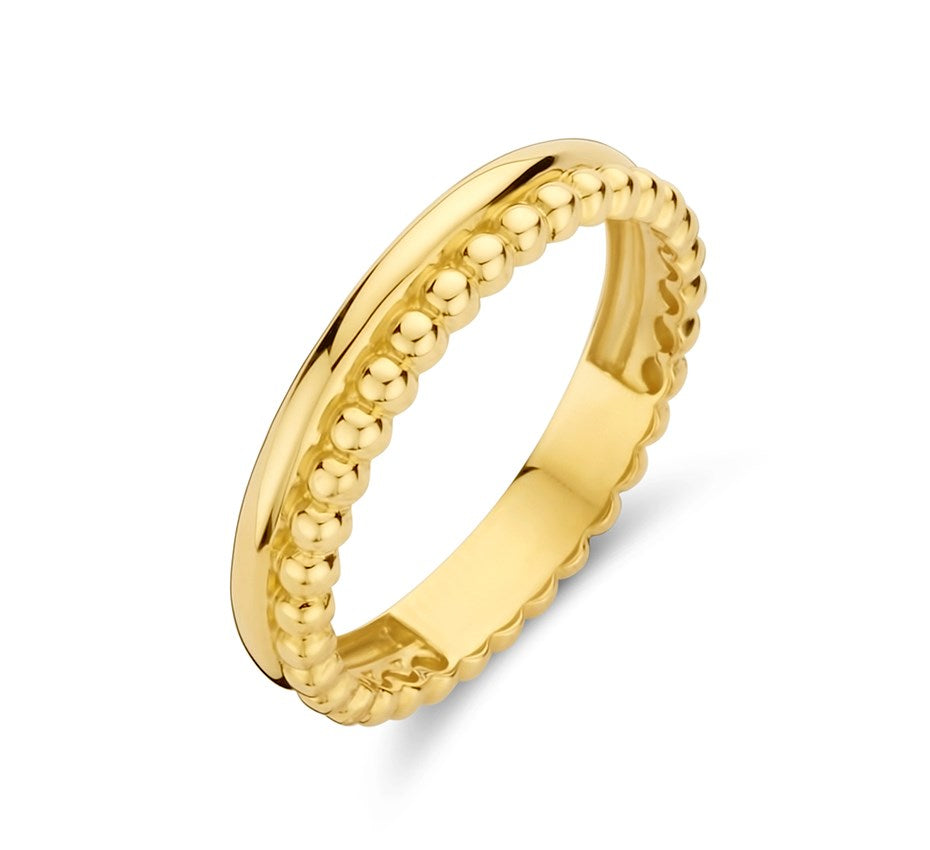 Gouden ring met bolletjes 3,4 mm – 14 karaat
