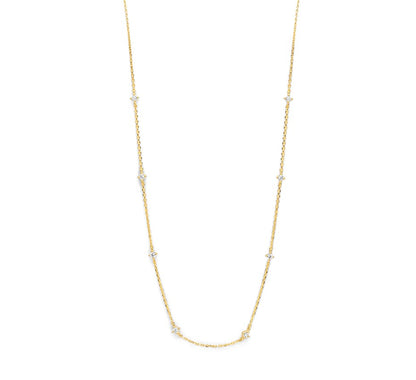 Gouden ketting met zirkoniarij – 14 karaat