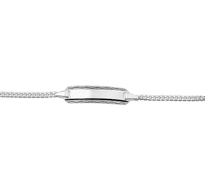 Zilveren graveerarmband gourmette 11 tot 13 cm