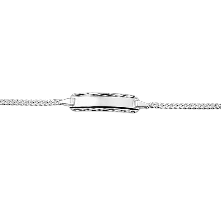 Zilveren graveerarmband gourmette 11 tot 13 cm