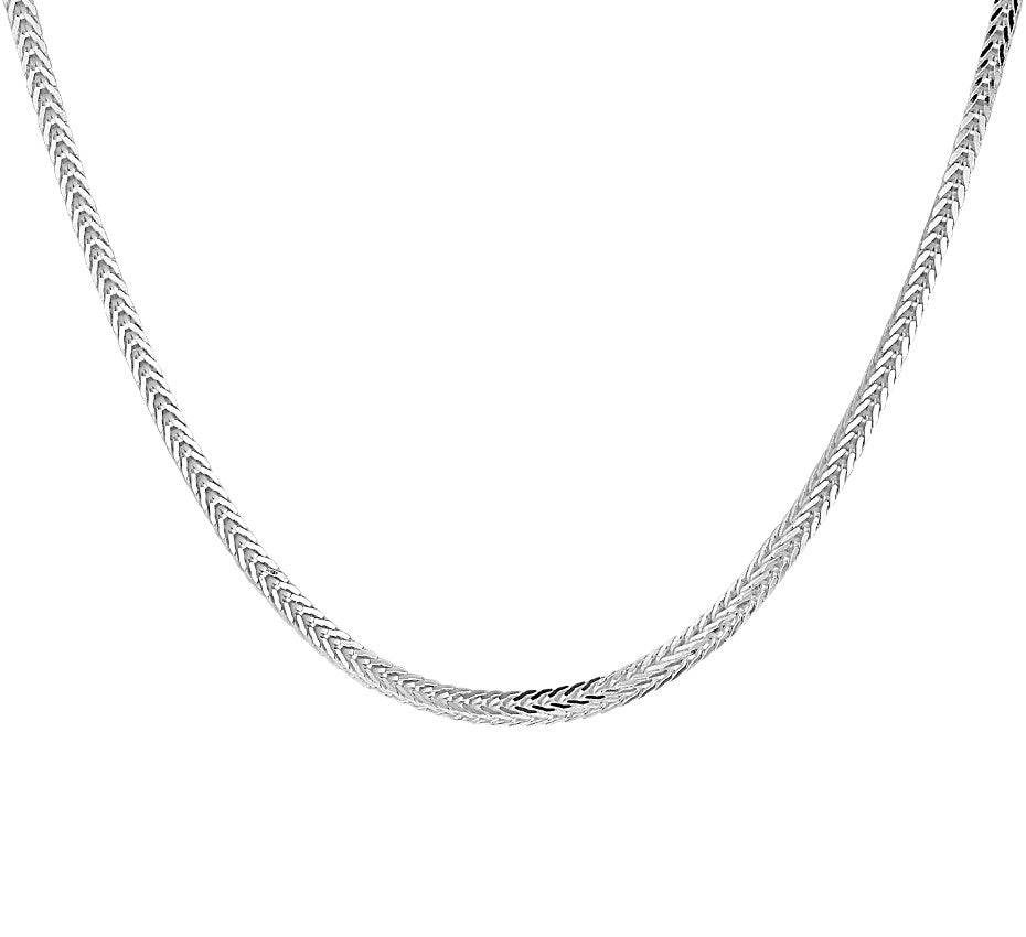 Zilveren vossestaartketting 2,5 mm 50 cm