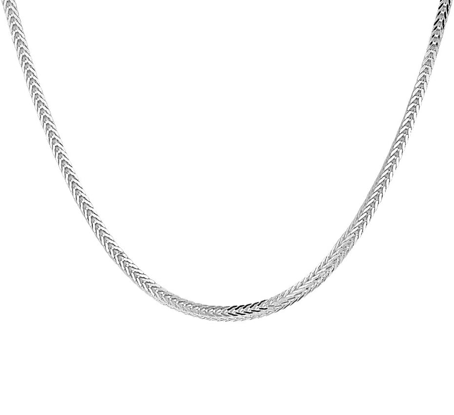 Zilveren vossestaartketting 2,5 mm 50 cm