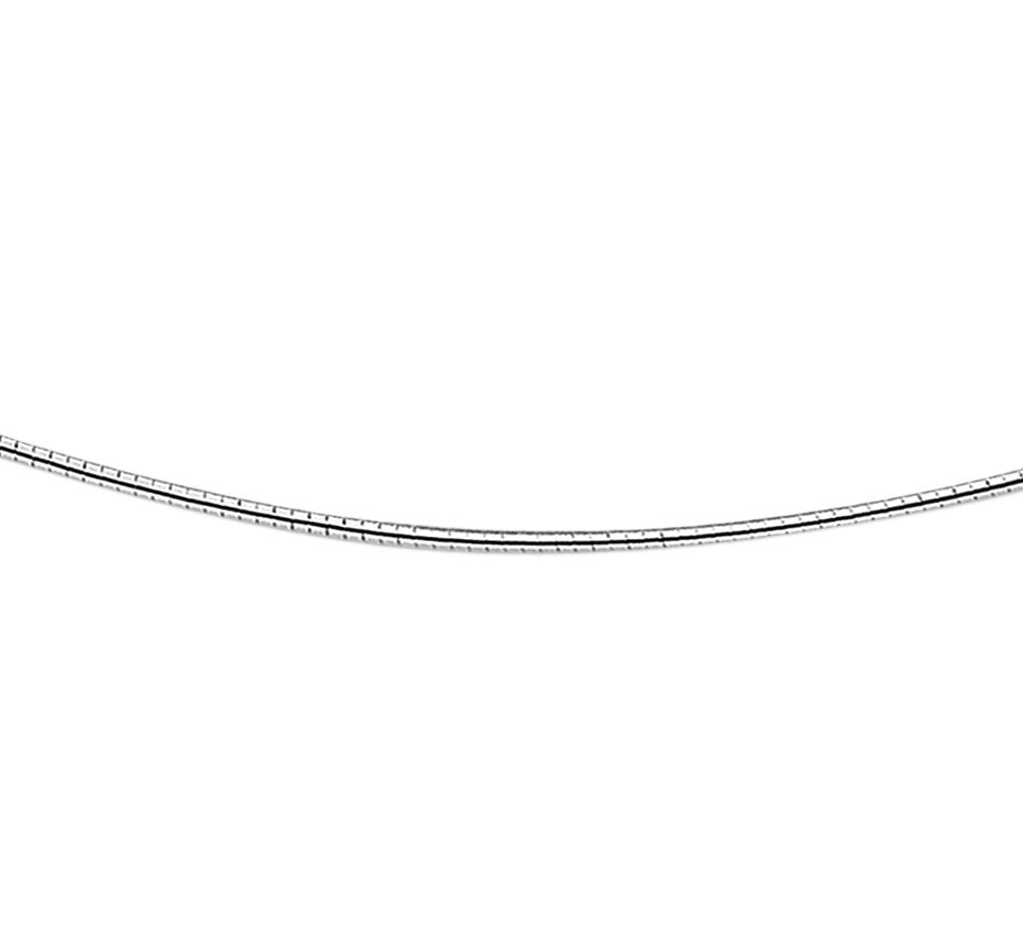 Zilveren omegaketting rond 1,4 mm
