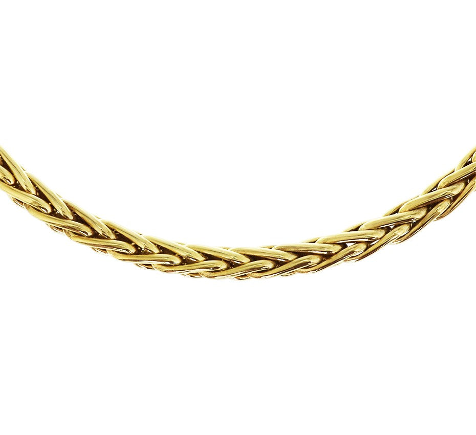 Gouden vossestaartketting met zilveren kern 4,5 mm