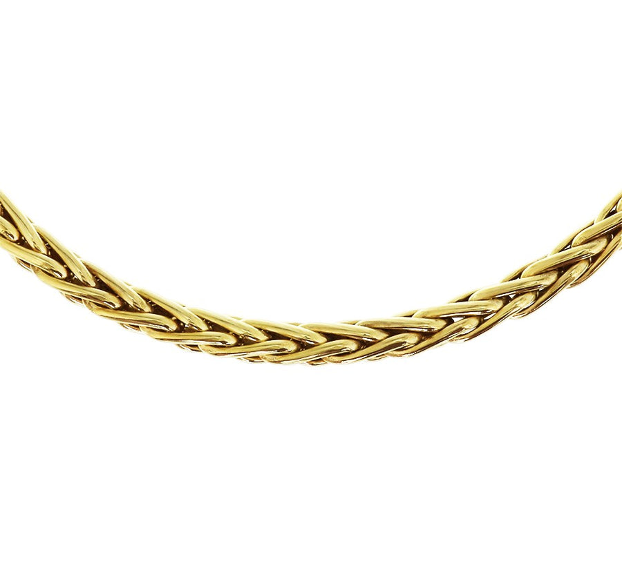 Gouden vossestaartketting met zilveren kern 4,5 mm