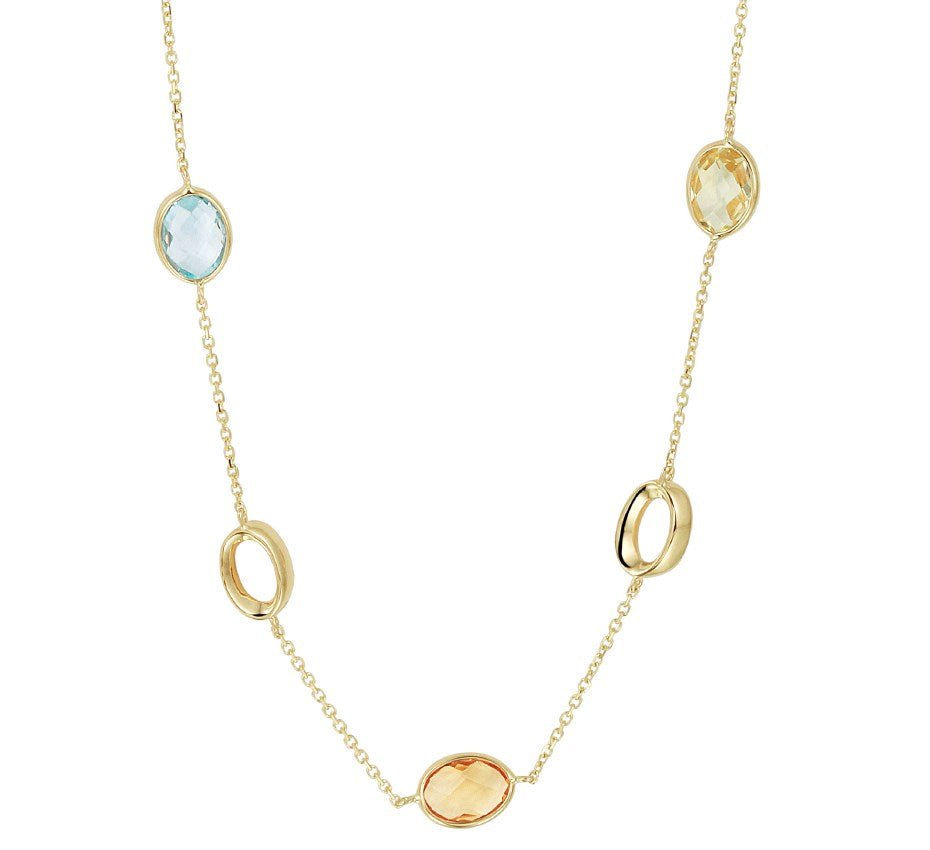 Gouden ketting, edelstenen 1,0 mm – 14 karaat