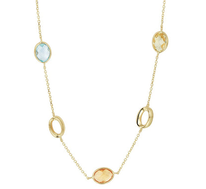 Gouden ketting, edelstenen 1,0 mm – 14 karaat