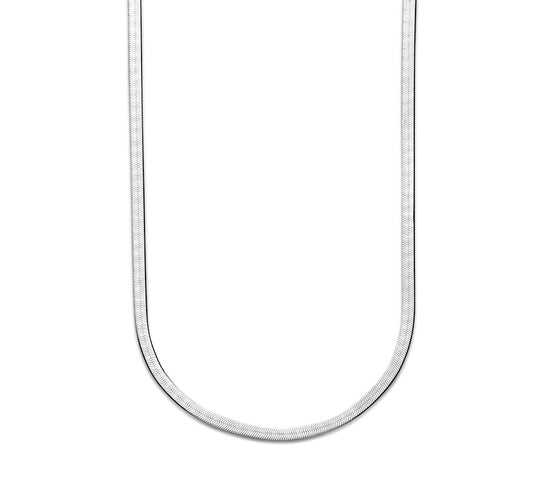 Zilveren slangenketting plat 3,3 mm