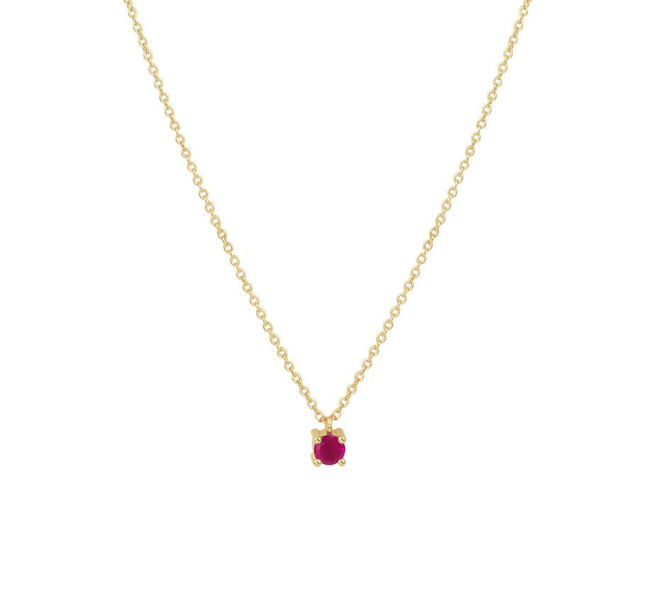 Gouden ketting met robijn – 14 karaat