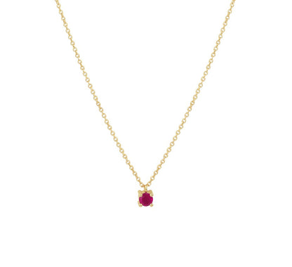 Gouden ketting met robijn – 14 karaat