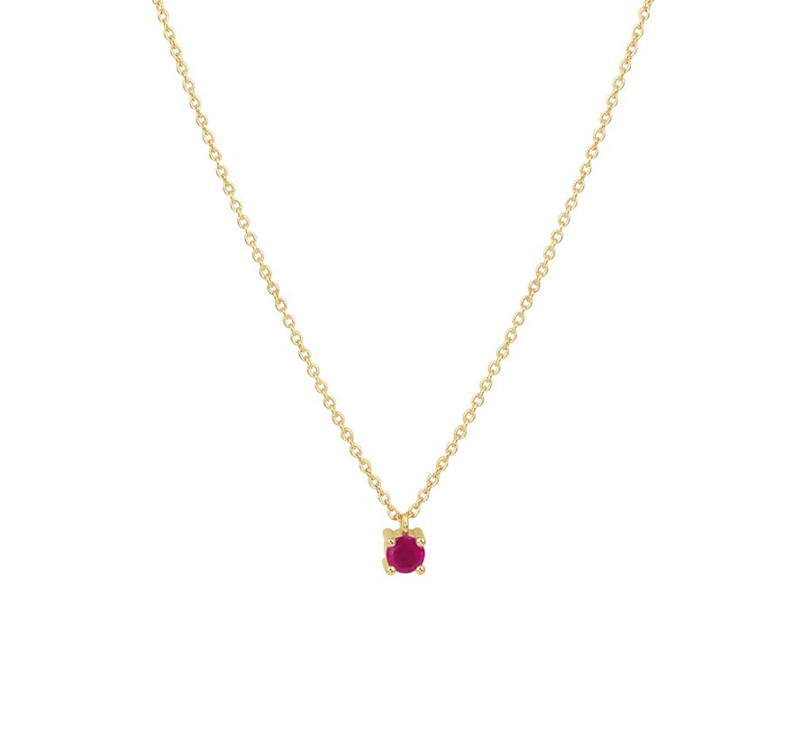 Gouden ketting met robijn – 14 karaat