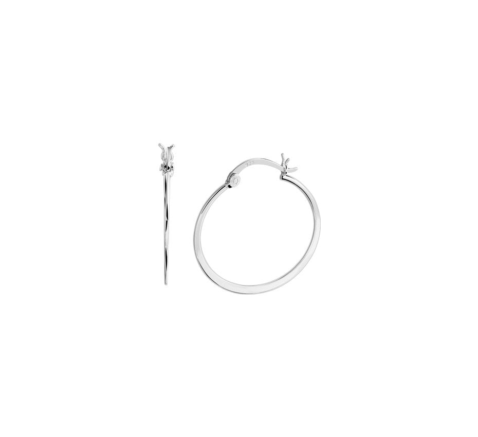 Zilveren klapoorringen 22,5 mm