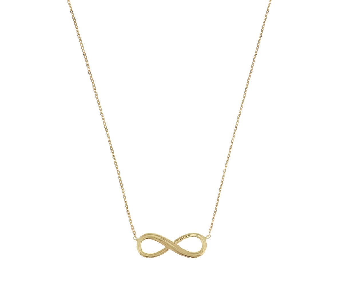 Gouden ketting met infinity 12 mm – 14 karaat