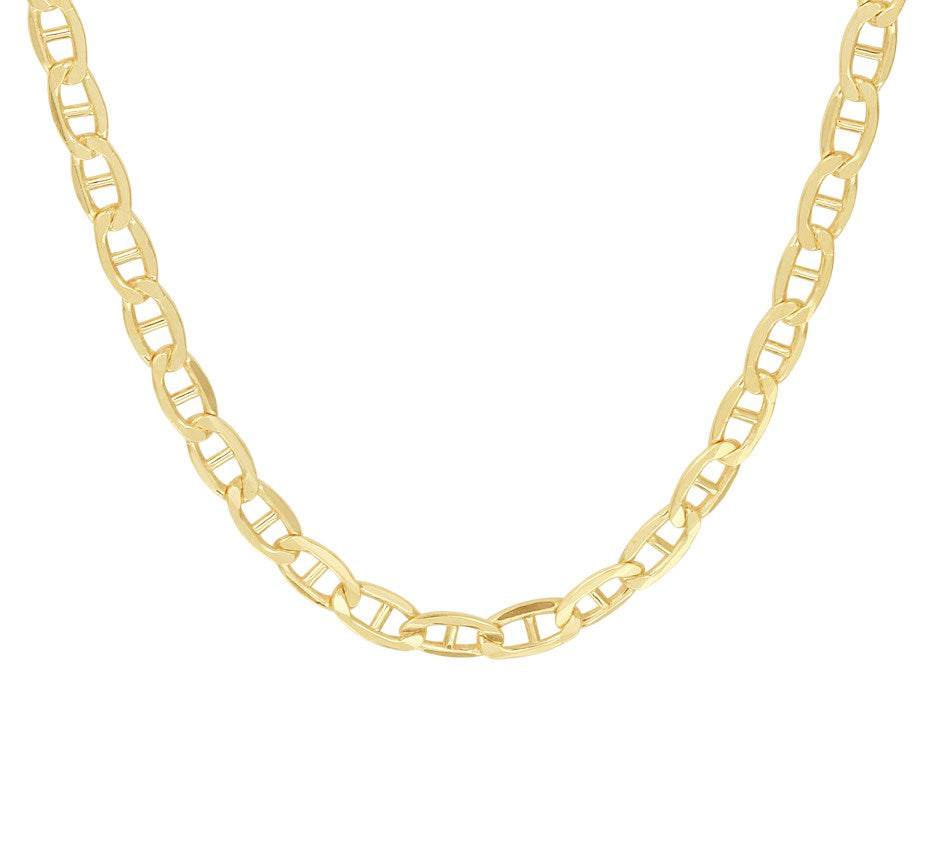 Gouden ankercollier met zilveren kern 4,2 mm
