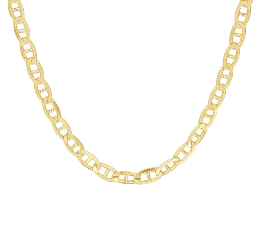 Gouden ankercollier met zilveren kern 4,2 mm