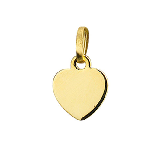 Gouden graveerhanger hartje 8,5 mm – 14 karaat