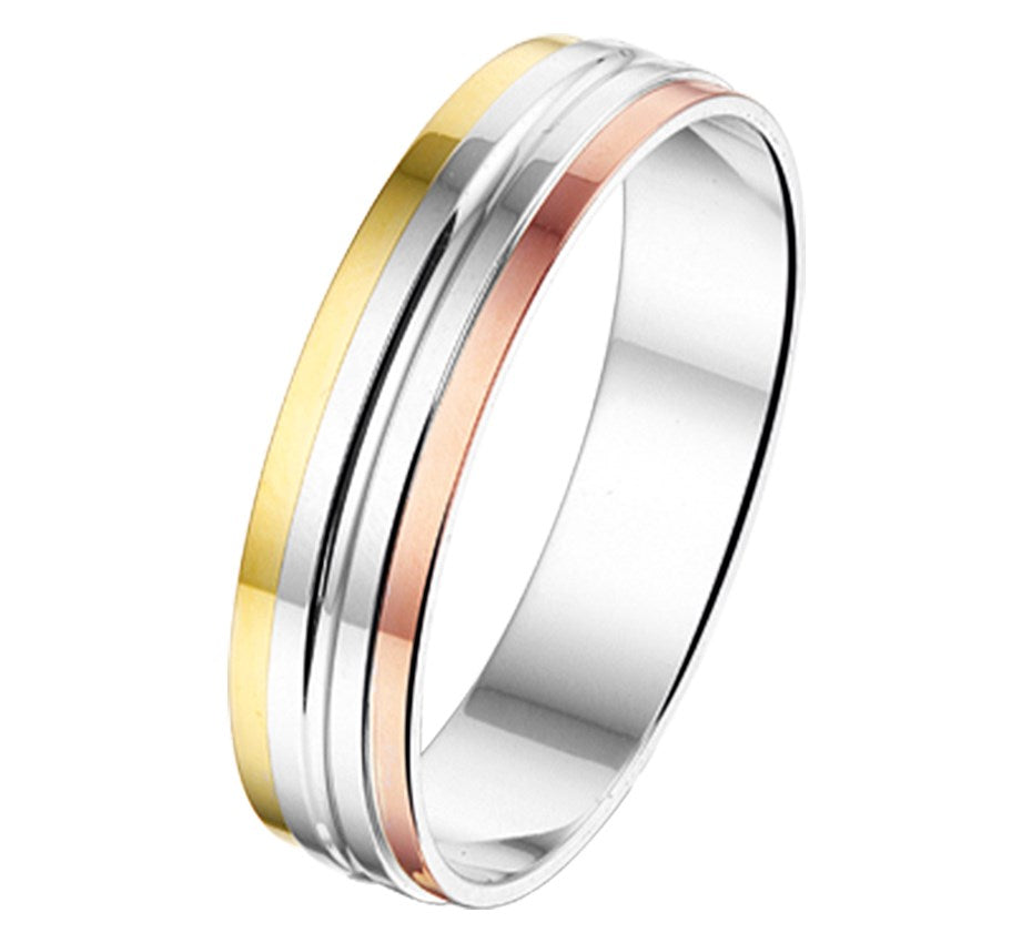 Zilveren relatiering AL756, 5 mm, zonder steen