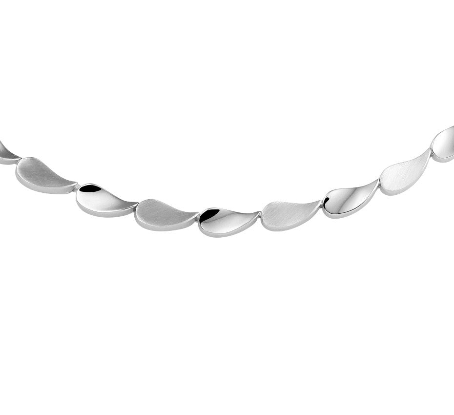 Zilveren fantasieketting 5,6 mm, mat en glanzend