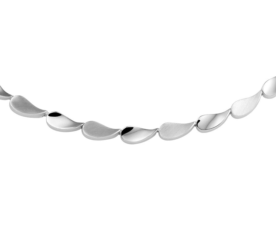 Zilveren fantasieketting 5,6 mm, mat en glanzend