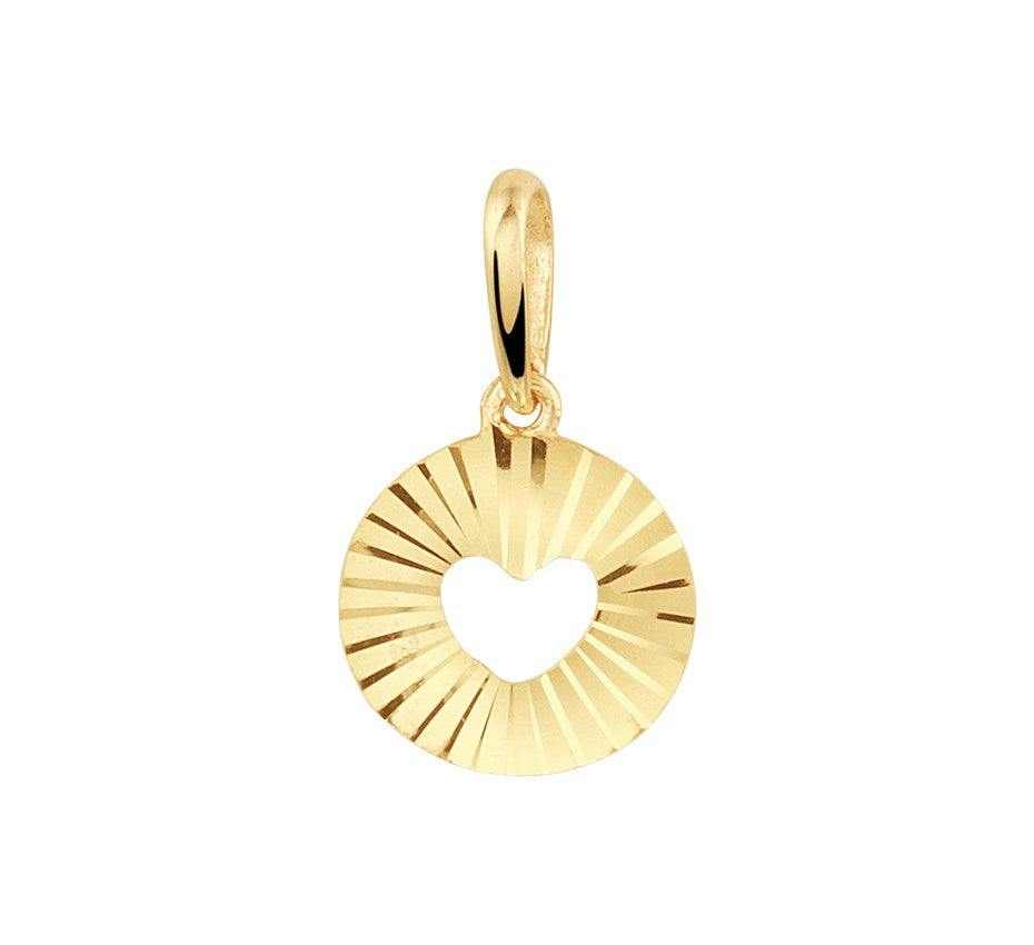 Gouden hanger open hartje – 14 karaat