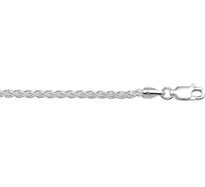 Zilveren ketting, vossestaartschakel 2,5 mm 45 cm