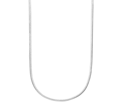 Zilveren slangenketting plat 1,7 mm