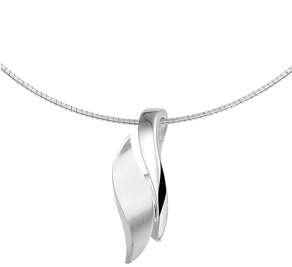 Zilveren omegaketting met hanger 39,8 mm