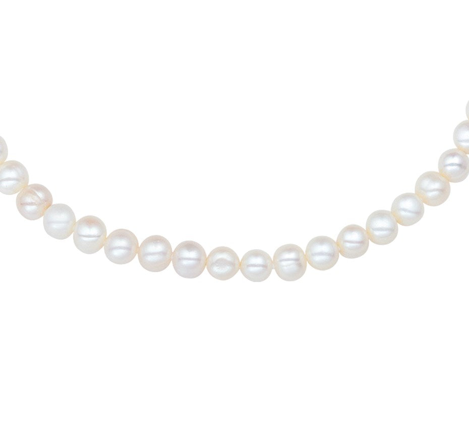 Zilveren parelketting 7,5 mm