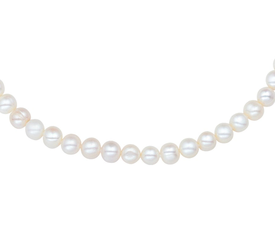 Zilveren parelketting 7,5 mm