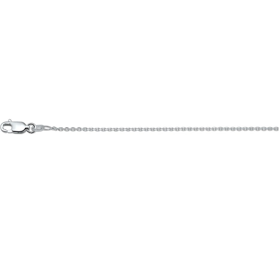 Zilveren ronde ankerketting 1,3 mm – 80 cm