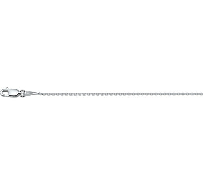 Zilveren ronde ankerketting 1,3 mm – 80 cm – detailfoto