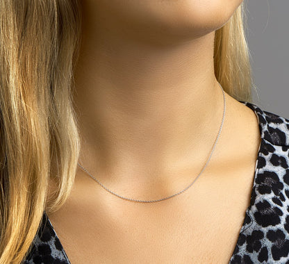 Zilveren platte ankerketting 1,2 mm – 38 cm – detailfoto