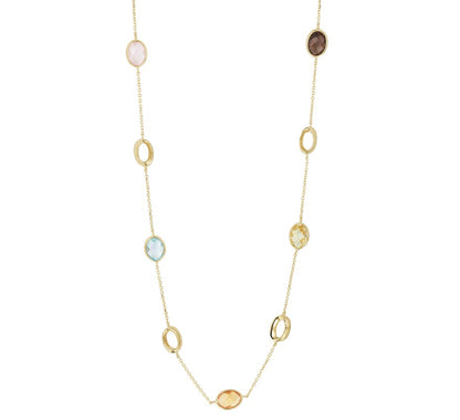 Gouden ketting, edelstenen 1,0 mm – 14 karaat