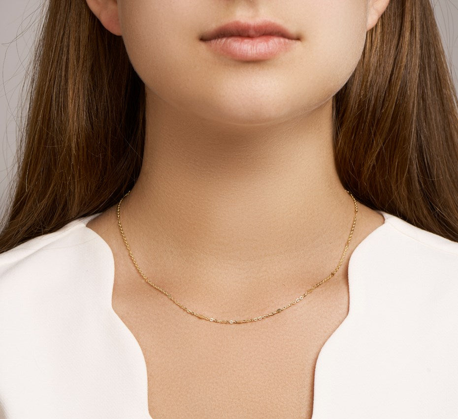 Gouden ankercollier 2,3 mm – 14 karaat