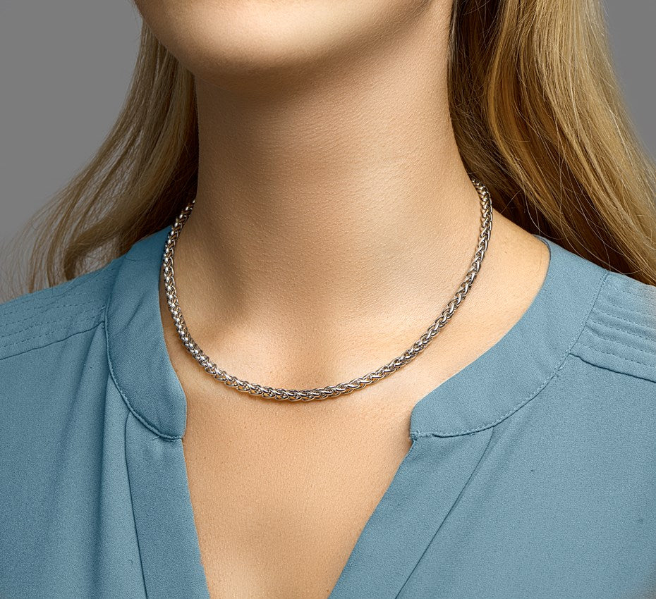 Stalen vossestaartketting 4,5 mm 45 cm